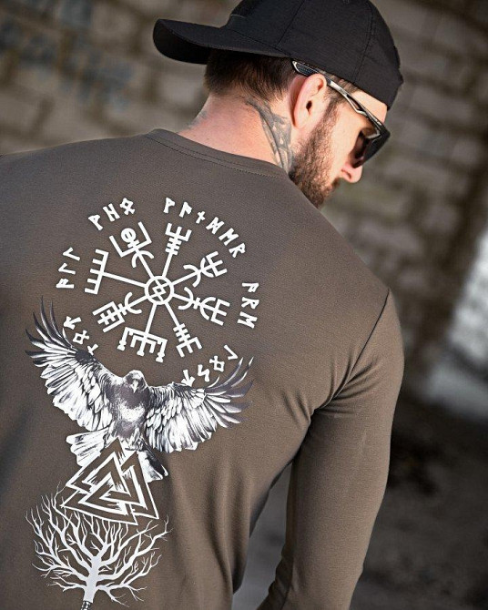 Мілітарі Лонгслів Руни хакі ПП7876 Одеса - фото 5