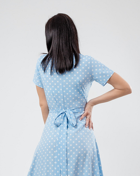 Летнее платье в пол Кайли 44, Голубой Киев - изображение 3