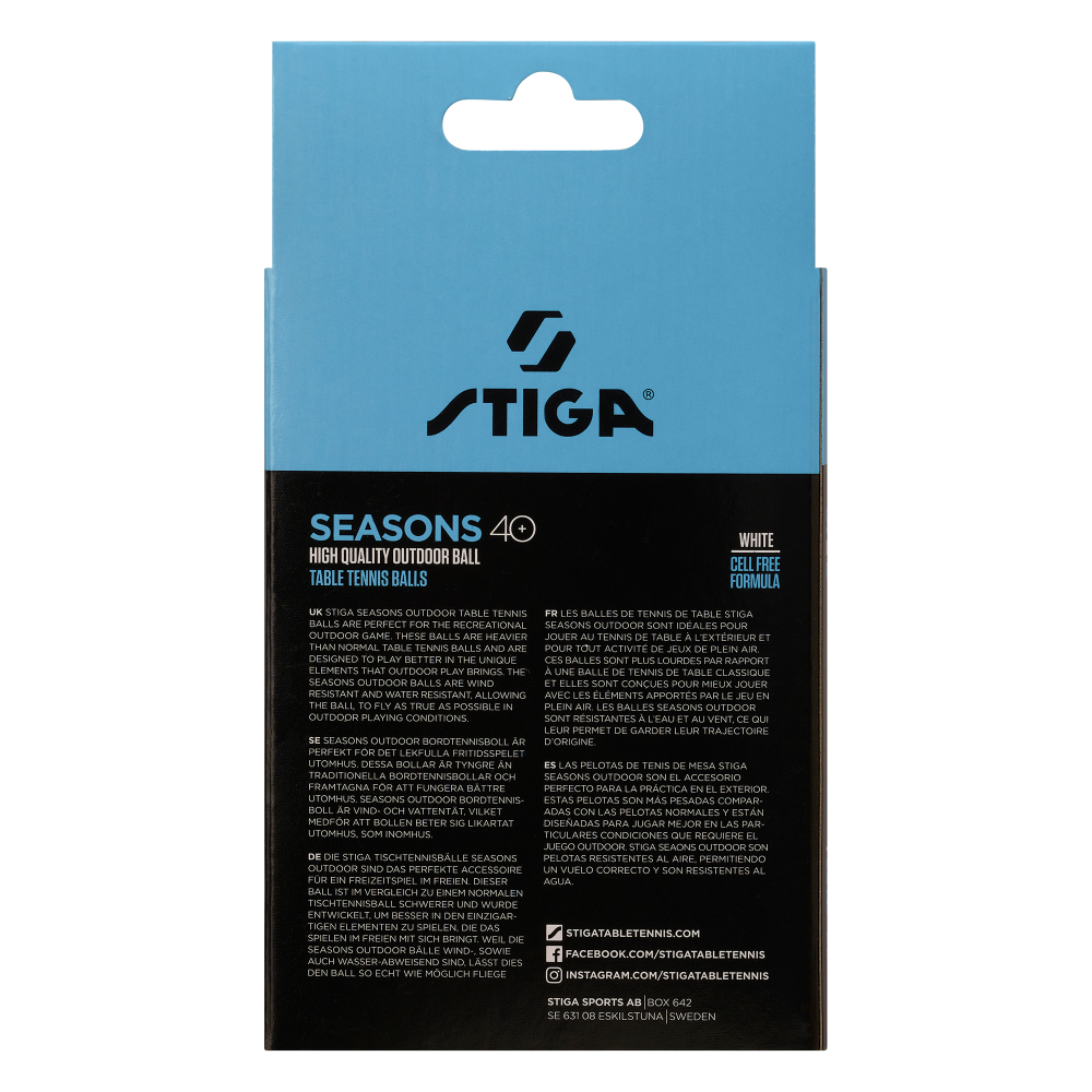 М'ячі для настільного тенісу Stiga Seasons, White 12 шт (1110-2810-12) Київ - фото 4