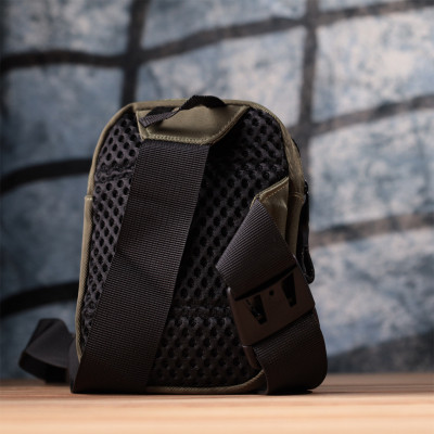 Сумка Vintage Слінг для подорожей з текстилю Зелена (22871) Вінниця - фото 2