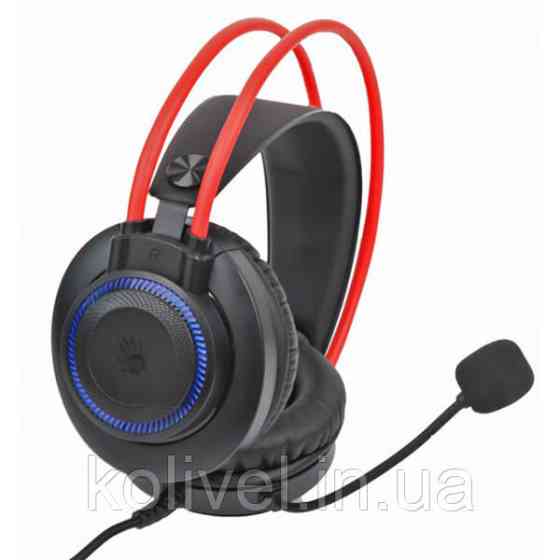 Ігрова гарнітура A4-Tech Bloody G200, USB, чорно-червона (G200 Bloody (Black+Red)) Киев