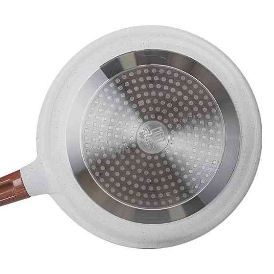 Алюмінієва сковорода 2,7 л з керамічним покриттям антипригарним Ø 28 см біла MGC HP-4-467 Коломия