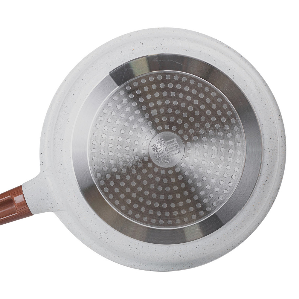 Алюмінієва сковорода 2,7 л з керамічним покриттям антипригарним Ø 28 см біла MGC HP-4-467 Коломия - фото 3