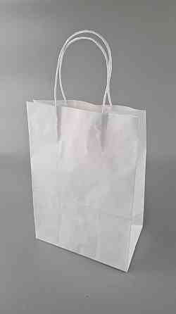 Пакет паперовий з ручками 28*19*11,5 см білий 25 шт Харків