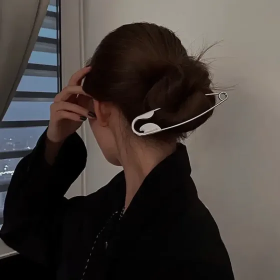 Шпилька-заколка для волос “Булавка”, металлическая, 11.5 см, серебристый цвет Киев