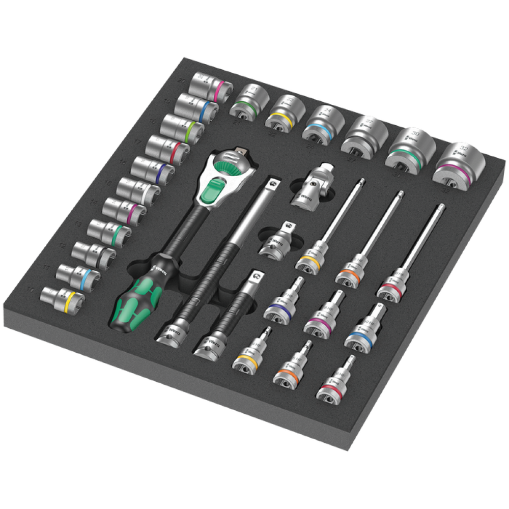 Набор торцевых головок с трещоткой, удлинителем 1/2