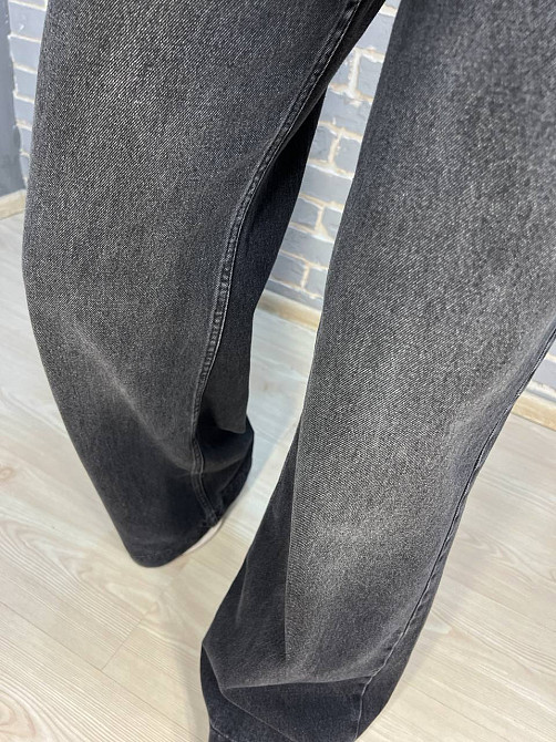 Джинси жіночі Vonnavi 412-241 палаццо вільні від стегна резинка на талії шнурок, чорний, 25, 25, 67 см, 96 см Київ - фото 9