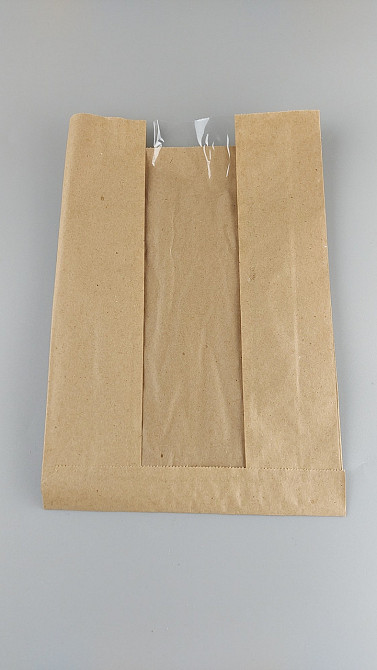 Пакет паперовий з вікном 18*27,5 див. коричневий 1000 шт. Харків - фото 2