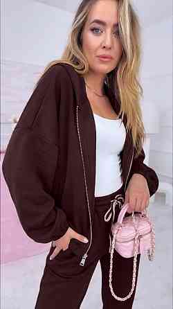 Женский прогулочный костюм двойка двунитка Шоколадный, 48/52 Одесса