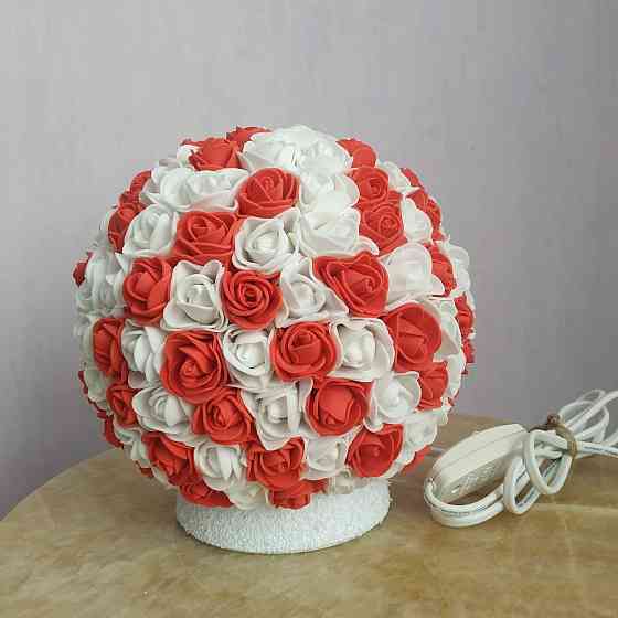Світильник-нічник "Букет червоно-білих троянд" Дніпро