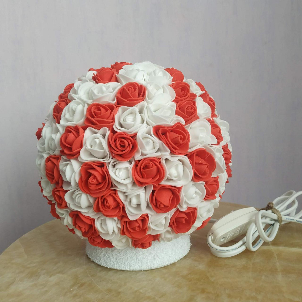 Світильник-нічник "Букет червоно-білих троянд" Дніпро - фото 5