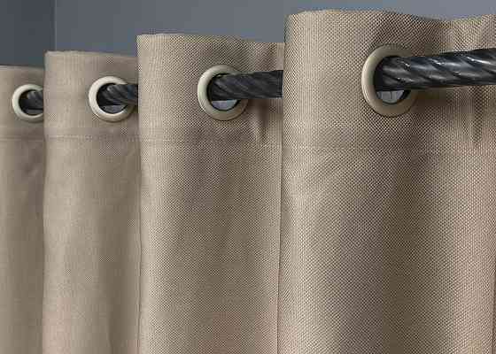Комплект готовых штор на люверсах VR-Textil Рогожка TERRA LUXE № 1858ш Бежевый 150х270 см 2 шт (37-0296) Киев