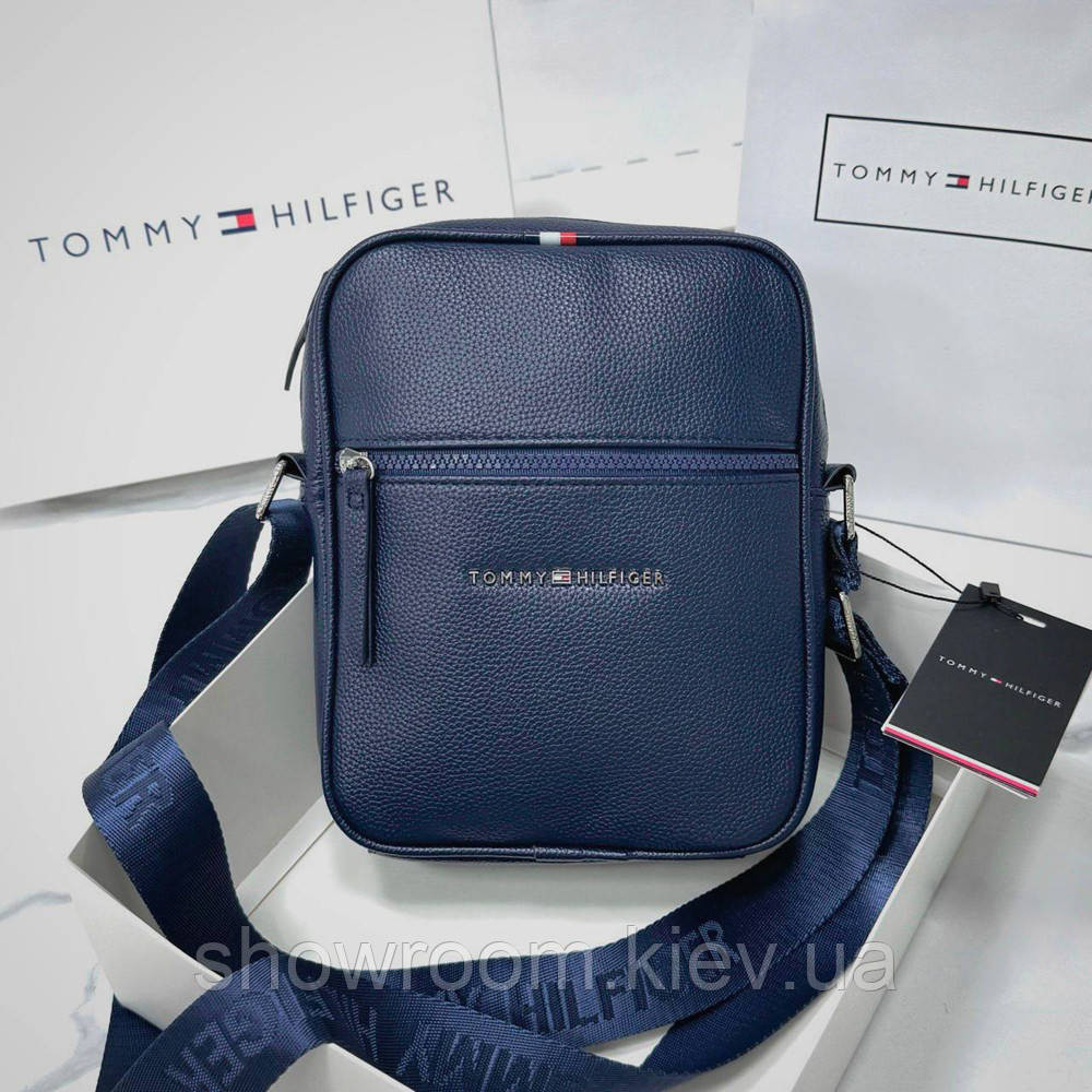 Чоловіча брендова сумка через плече (1016-6) синя Київ - фото 1
