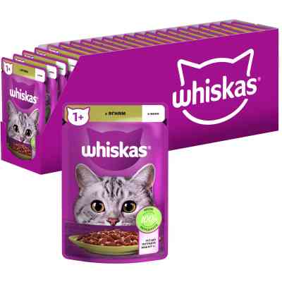 Вологий корм для кішок Whiskas Ягня в желе 85 г (5900951302176) Вінниця