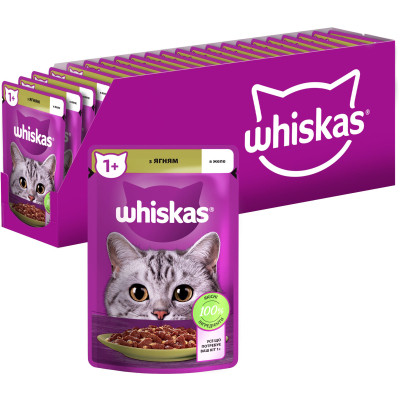 Влажный корм для кошек Whiskas Ягненок в желе 85 г (5900951302176) Винница - изображение 1