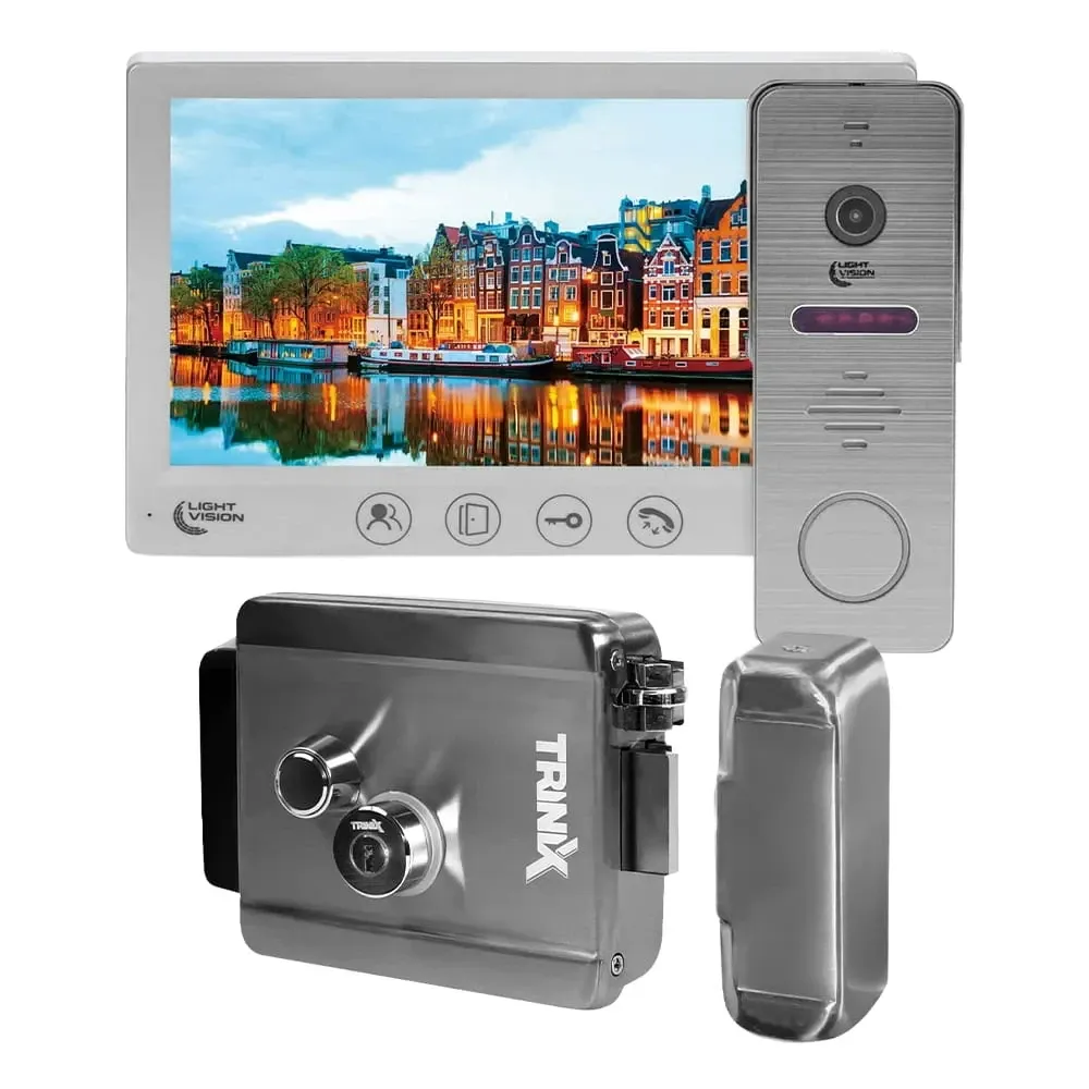 Комплект відеодомофона Light Vision з електрозамком: домофон 7