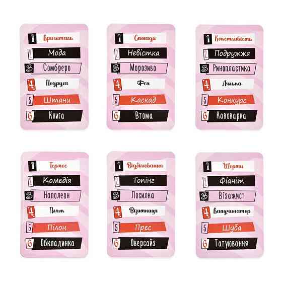 Карткова гра "Дівочі пояснення" 30542, 110 карток Вінниця