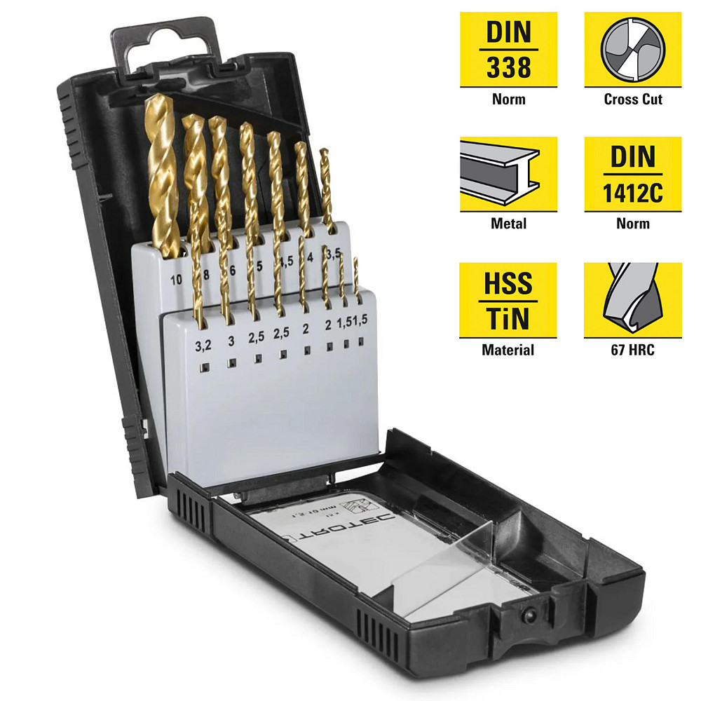 Набор сверл по металлу Trotec 15 pieces HSS Metal Drill Set (6200001131) Винница - изображение 2