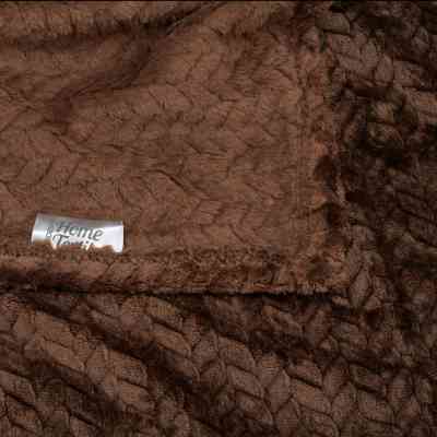 Плед Ardesto Jacquard Braid 200х220см, 100% поліестер, коричневий (ART0206JB) Вінниця