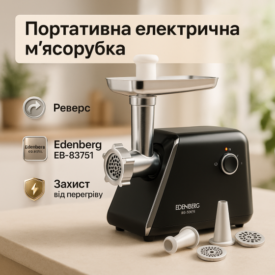 Мясорубка кухонная шнековая, Электрическая мясорубка с высокой мощностью с легкой чисткой YV-82 Львов