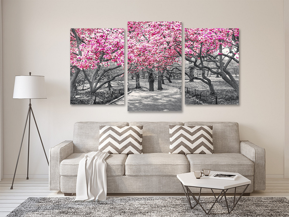 Модульна картина у вітальню/ спальню Рожева Магнолія    Art-550_3 70x130 см Київ - фото 2