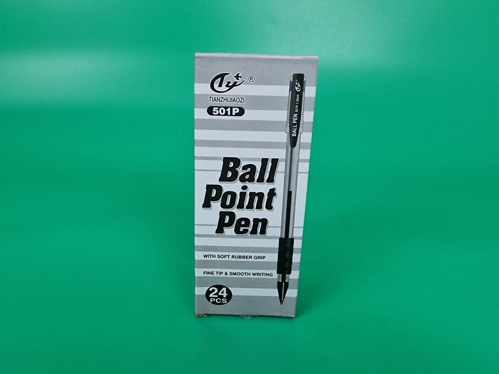Ручка кулькова 1.0 mm тм Tianzhijiaozi "TY 501" чорна (24 шт.) Харків - фото 4