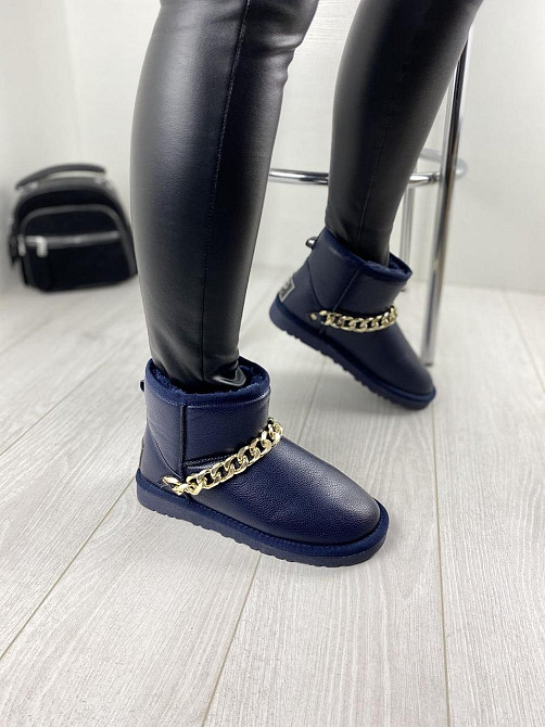 ADA Угги жіночі ADA сині натуральна шкіра зима 36р.40р.41р. (2547) Коломия - фото 1