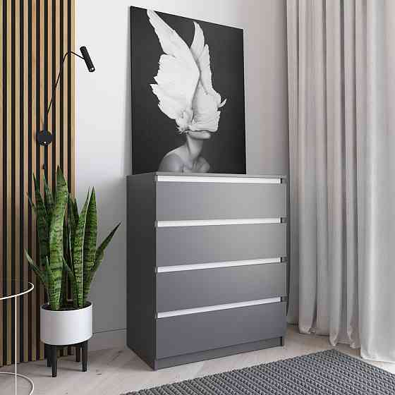 Комод VAYS R-4, на 4 шухляди без ручок, ЛДСП 80×40×98 см – для дому, офісу, вітальні, спальні Львів