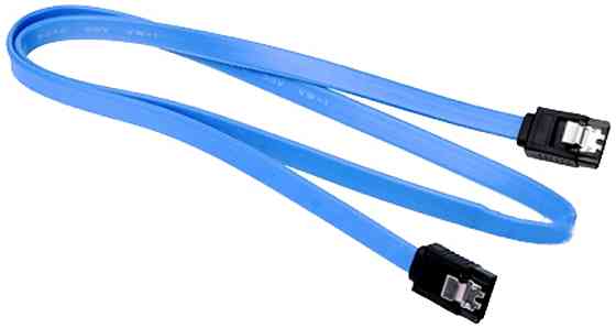 Кабель SATA 3.0 7pin, F/F, 0.4 м, із защіпками, синій Винница