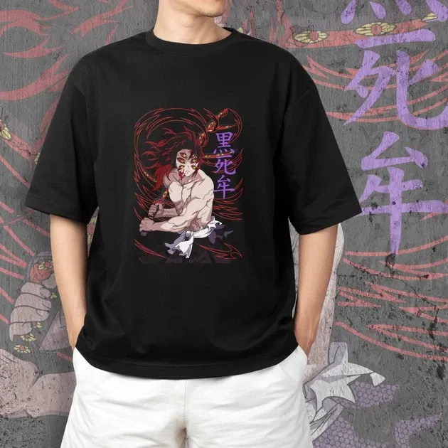 Футболка для підлітка хлопчика з принтом Клинок, рассекающий демонов Кокушибо 2 Розмір 160 Anime10417 Дніпро - фото 3