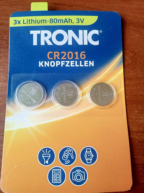 Батарейка Tronic літієва CR2016 блістер 3 шт Полтава - изображение 1