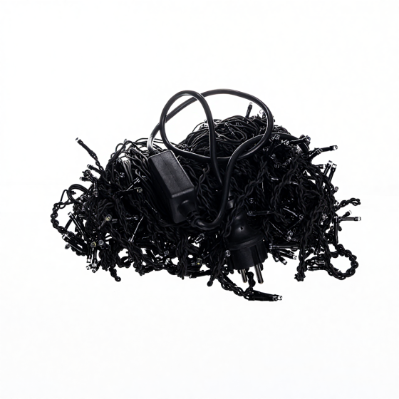 Вулична гірлянда Бахрома 25 м 405 LED чорний провід Синій 25MBBL Київ