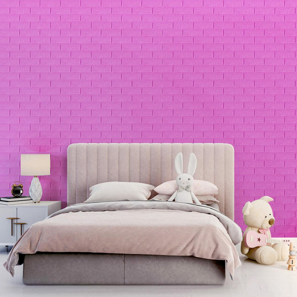 Самоклеящаяся 3D панель кирпич пурпурный Киев - изображение 5