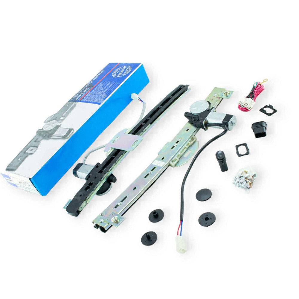 Склопідйомник 2111, 2112, 2170 передній електро рейкового типу з мотором (к-кт 2 шт, кнопки, проводка) 33 2110, Мукачево - фото 1