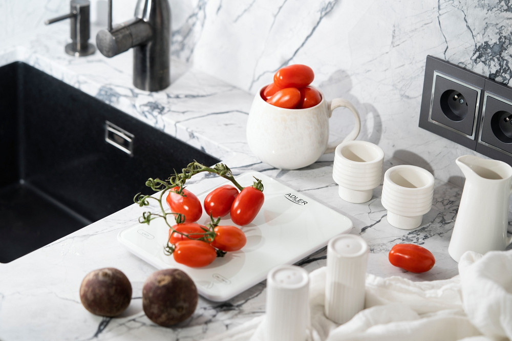 Ваги кухонні Adler AD 3177 white електронні/ 10кг/ г; мл, унція/ USB type C/ автовимкнення/ скло Вінниця - фото 8