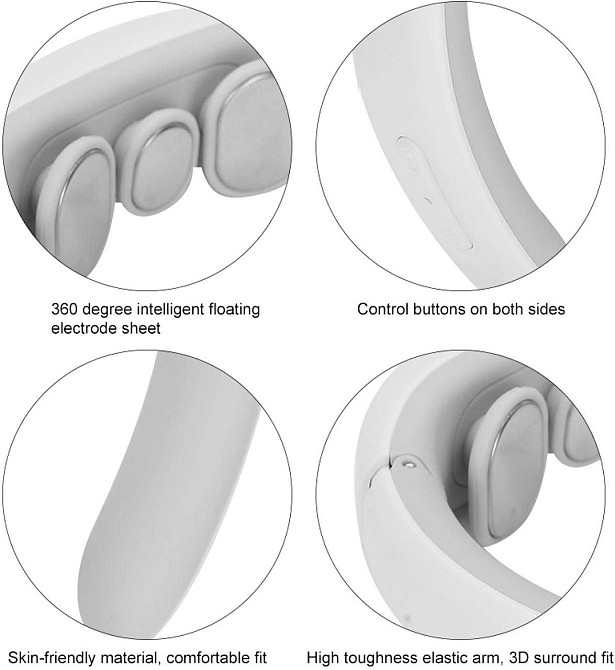 Электрический беспроводной импульсный массажер для шеи и плеч с подогревом Ailuen ALE-50 Днепр - изображение 10