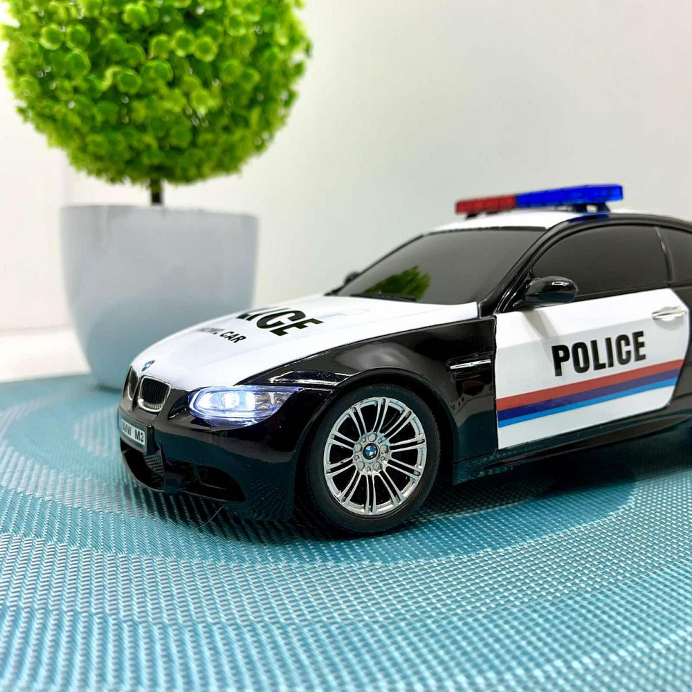 Машина на радіокеруванні Поліція пульт 2.4GHz підсвічування акумулятор 4.8V гумові колеса USB кабель Чорна (866-1803 PB) Чернігів - фото 6