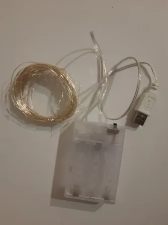 Новорічна світлодіодна лед гірлянда НА БАТАРЕЙКАХ + USB РОСА 50 LED 5 м теплий білий Київ