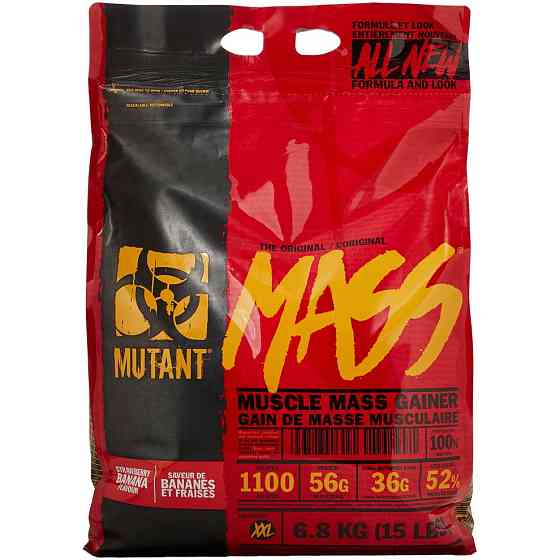 Гейнер Mutant Mass 6800g NEW (Strawberry Banana) Луцк