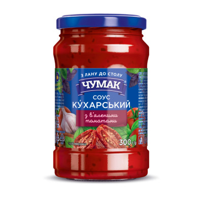 Соус Чумак Кухарський з в’яленими томатами 300 г с/б (4823096008943) Вінниця - фото 1