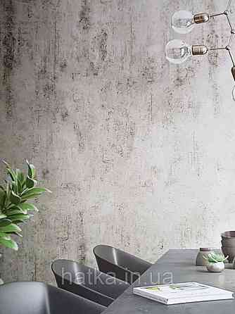 Обои виниловые на флизелине Marburg 31778 Imagine панно 3 полосы под бетон коричневые бежевые с зеленым Киев