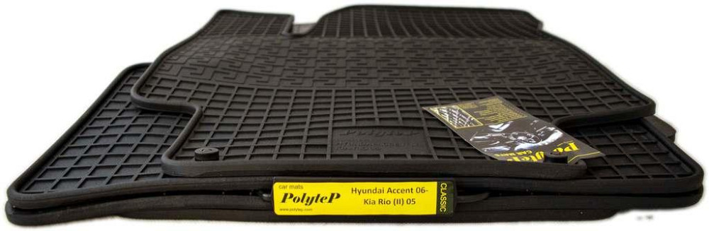 Коврики салона резиновые Hyundai Accent 06-/Kia Rio II 05-, к-т (4шт.) Киев - изображение 1