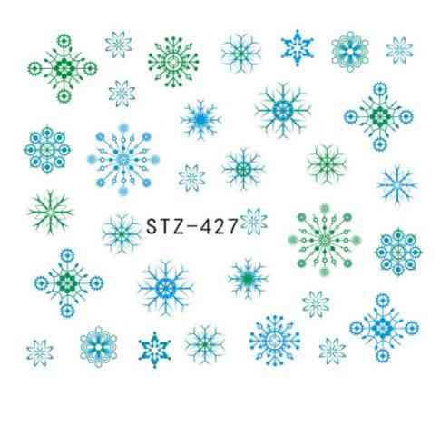 Наклейки сніжинки на нігті - розмір стікера 6*5см, інструкція по застосуванню в описі товару) Київ