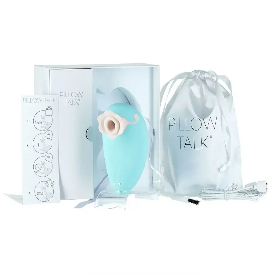 Розкішний вакуумний кліторальний стимулятор Pillow Talk - Dreamy Teal із кристалом Swarovski Львов - изображение 5