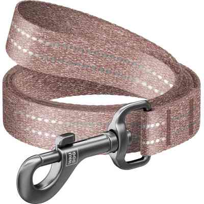 Повідок для собак WAUDOG Re-cotton світловідбивний L-XXL Ш 25 мм Д 150 см коричневий (40166) Вінниця