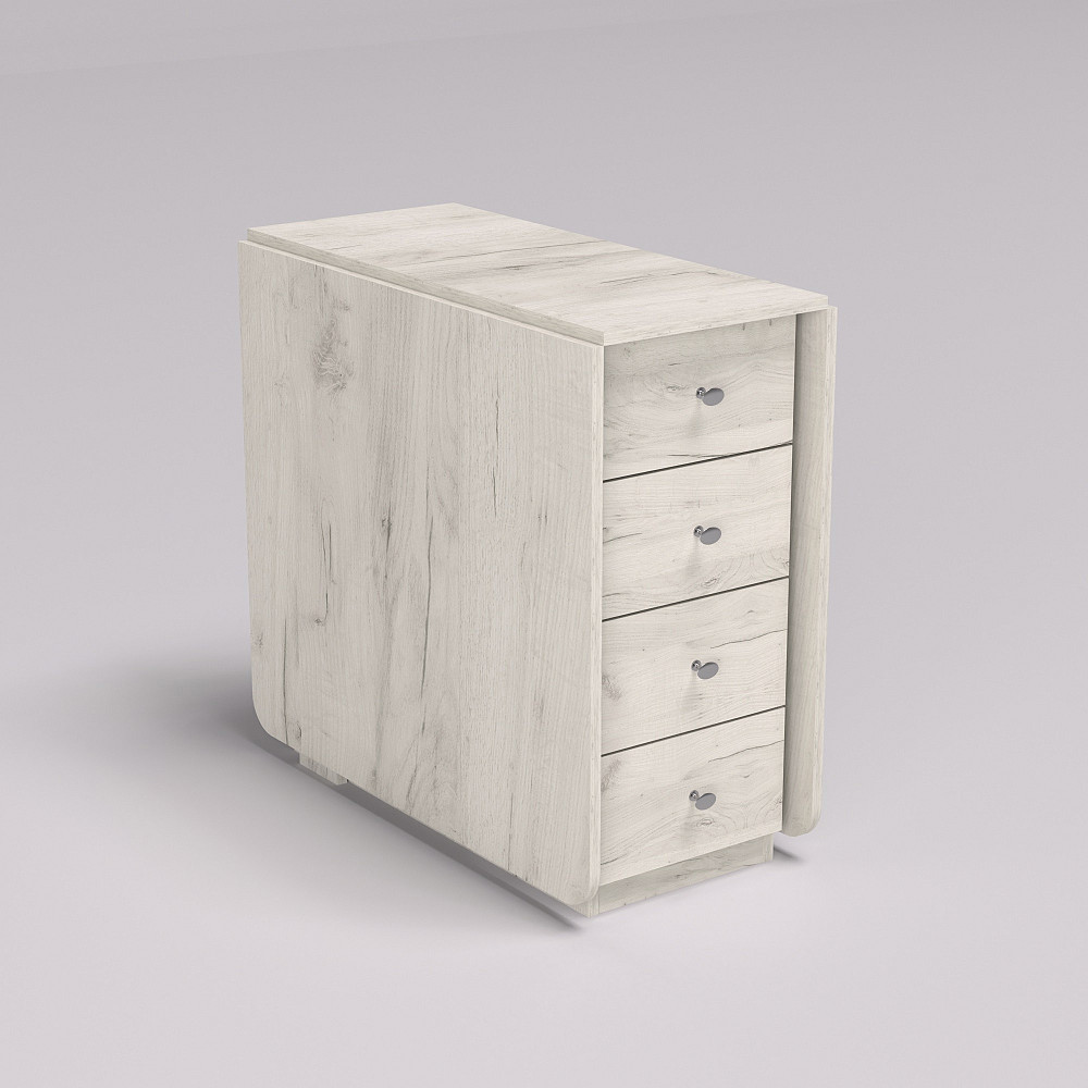 Стіл-тумба №5 Комбі, Дуб Крафт Білий, 380х800х750 Львів - фото 2