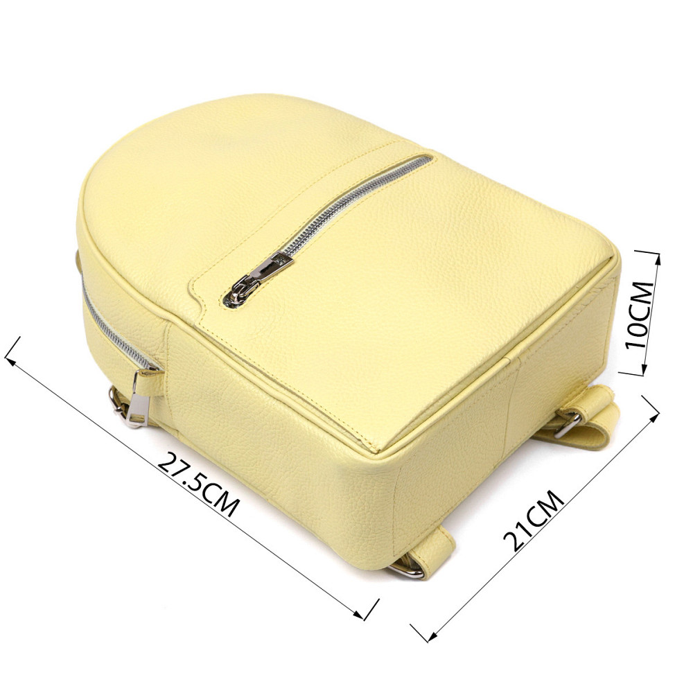 Оригинальный женский рюкзак из натуральной кожи Shvigel 16307 Желтый Киев - изображение 9