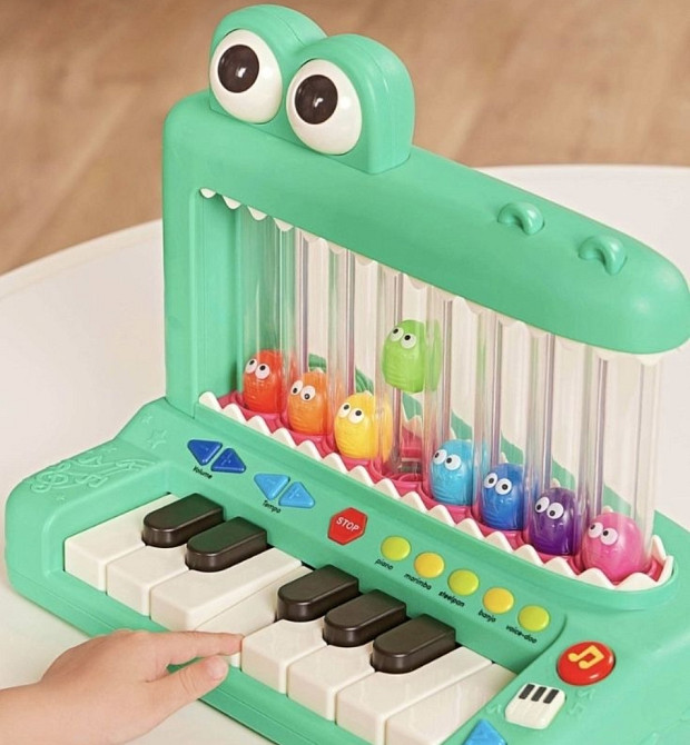 Іграшка-піаніно музична Battat Croco Pop Crocodile Крокофон гіппопофон. Харків - фото 3