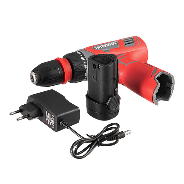 Дриль-шурупокрут акумуляторний, 12 В, Li-Ion, 1,5 Аг, 30 Нм, 0-350/0-1300 об/хв, 0,8-10 мм, знімний патрон INTERTOOL DT-0314 Київ - фото 10