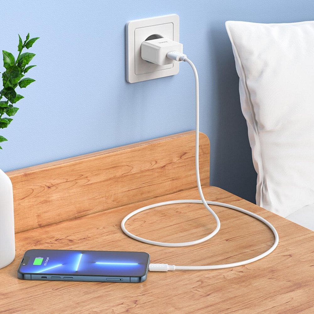 Мережевий зарядний пристрій HOCO C106A Leisure single port charger set, колір білий 6931474783899 Одеса - фото 8